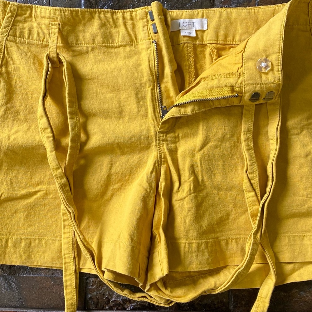 LOFT Mustard Yellow Shorts